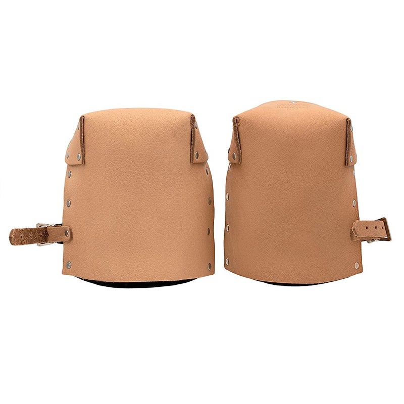 Bucket Boss Pro Leather Knee Pads 92013, Tan|Brown - Image 2